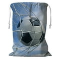 thumbnail image 1 of PKQWTM 3D Rendering Soccer Ball Net Storage Basket Laundry Bag with Drawstring Size 24x32 Inch, 1 of 3