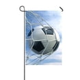 thumbnail image 1 of PKQWTM 3D Rendering Soccer Ball Net Yard Decor Home Garden Flag Size 12x18 Inches, 1 of 1