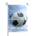 thumbnail image 1 of PKQWTM 3D Rendering Soccer Ball Net Yard Decor Home Garden Flag Size 28x40 Inches, 1 of 1