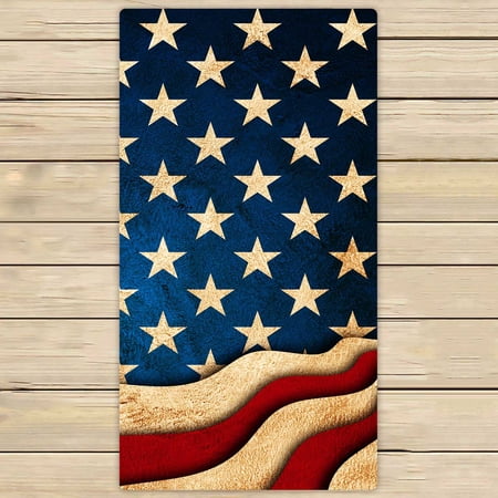 PKQWTM 4Th Of July Independence Day America Usa Microfiber Bath Towels Bathroom Body Shower Towel Size 30x56 Inches