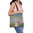 thumbnail image 1 of PKQWTM A Cute Bunny Hill Easter Eggs Canvas Shoulder Bags Handbags Tote Bags Shopping Bag, 1 of 2