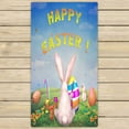thumbnail image 1 of PKQWTM A Cute Bunny Hill Easter Eggs Microfiber Bath Towels Bathroom Body Shower Towel Size 30x56 Inches, 1 of 1