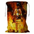 thumbnail image 1 of PKQWTM A Firefighter Searches For Possible Survivors Storage Basket Laundry Bag with Drawstring Size 18x24 Inch, 1 of 3