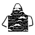 thumbnail image 1 of PKQWTM A Gentlemen Club Mustache Pattern Unisex Adjustable Bib Apron with Pockets for Commercial Restaurant and Home Kitchen Use, 1 of 1