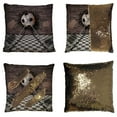 thumbnail image 1 of PKQWTM A Soccer Ball Chains Destroy A Wall Reversible Mermaid Cushion Cover Home Decor Sequin Pillow Case Size 20x20 inches, 1 of 2