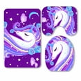 thumbnail image 1 of PKQWTM A beautiful unicorn 3 Piece Bathroom Rugs Set Bath Rug Contour Mat and Toilet Lid Cover, 1 of 2