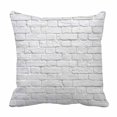 thumbnail image 1 of PKQWTM A white brick wall Bed Decor Pillow Cases Zippered Cushion Cover Size 18x18 Inches, 1 of 1