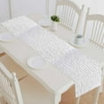 thumbnail image 1 of PKQWTM A white brick wall Cotton and Linen Table Runner Kitchen Dining Room Supplies Size 14x72 Inch, 1 of 1
