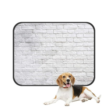 PKQWTM A white brick wall Pet Dog Cat Bed Pee Pads Mat Cushion Potty Dogs Blankets Crate Bed Kennel 25x30 inch