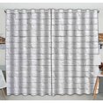 thumbnail image 1 of PKQWTM A white brick wall Practical heat insulation Shading Window Curtain Size 52(W) x 84(H) inches(Two Piece), 1 of 1