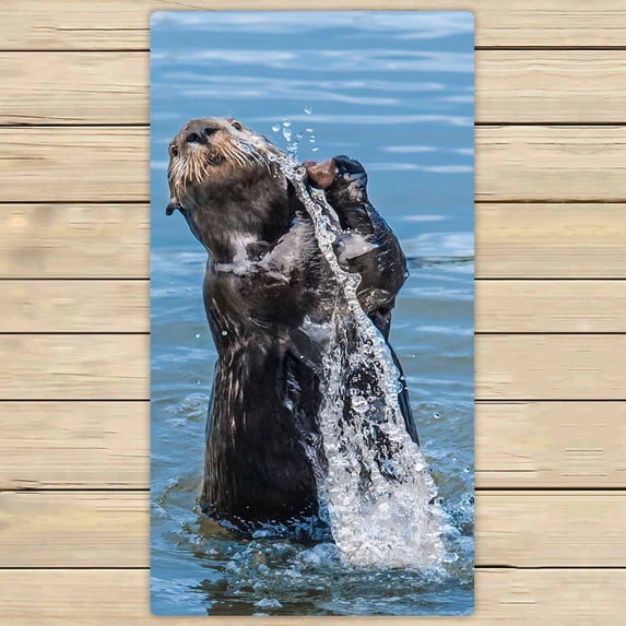 PKQWTM A wild young California Sea Microfiber Bath Towels Bathroom Body Shower Towel Size 30x56 Inches
