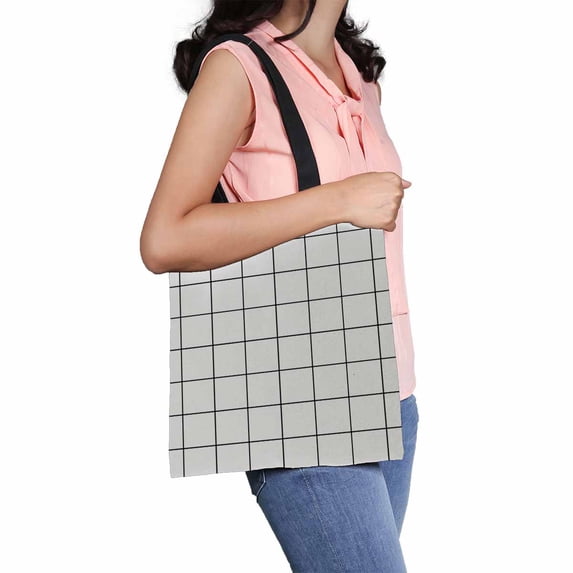 PKQWTM Abstract Background In A Linear Cell Canvas Shoulder Bags Handbags Tote Bags Shopping Bag