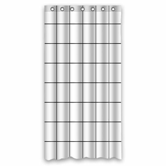 PKQWTM Abstract Background In A Linear Cell WaterProof Polyester Fabric Shower Curtain Size 36x72 Inches