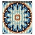 thumbnail image 1 of PKQWTM Abstract Square Round Mandala Ornament Pattern WaterProof Polyester Fabric Shower Curtain Size 66x72 Inches, 1 of 1
