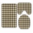 thumbnail image 1 of PKQWTM Abstract classic hounds tooth check 3 Piece Bathroom Rugs Set Bath Rug Contour Mat and Toilet Lid Cover, 1 of 2