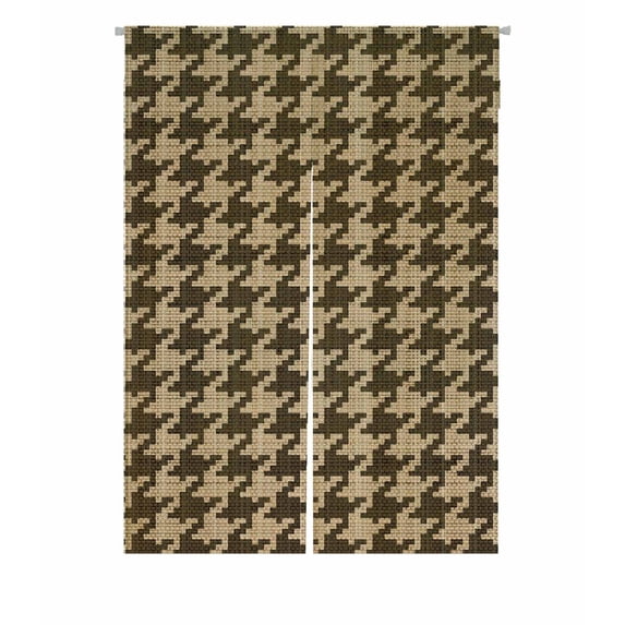 PKQWTM Abstract classic hounds tooth check Door Curtain Window Cover Home Decor Hanging Curtain Size 85x120 CM