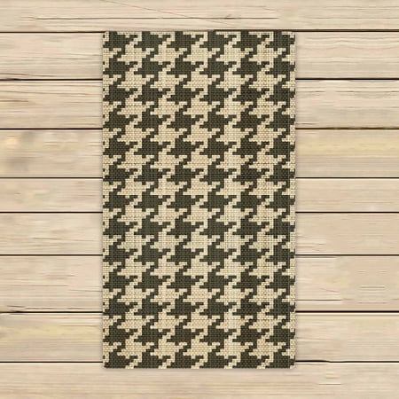 PKQWTM Abstract classic hounds tooth check Microfiber Bath Towels Bathroom Body Shower Towel Size 16x28 Inches