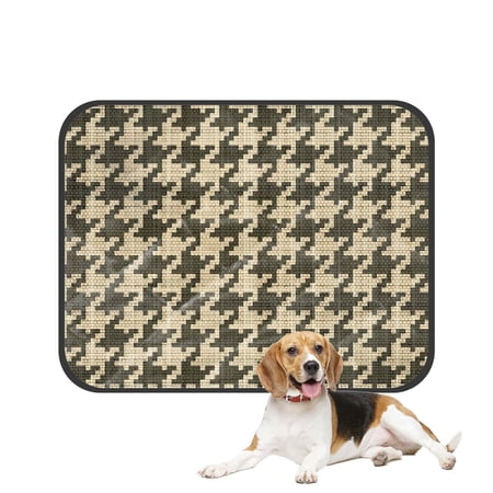 PKQWTM Abstract classic hounds tooth check Pet Dog Cat Bed Pee Pads Mat Cushion Potty Dogs Blankets Crate Bed Kennel 28x36 inch