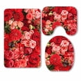 thumbnail image 1 of PKQWTM Abstract flowers Close up 3 Piece Bathroom Rugs Set Bath Rug Contour Mat and Toilet Lid Cover, 1 of 2