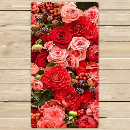 PKQWTM Abstract flowers Close up Microfiber Bath Towels Bathroom Body Shower Towel Size 30x56 Inches