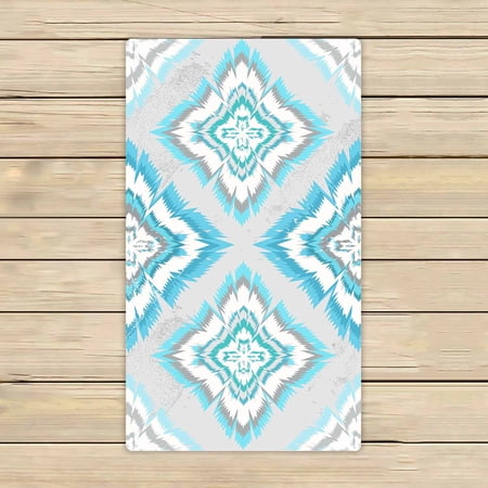 PKQWTM Abstract geometric aztec pattern Colorful ikat Microfiber Bath Towels Bathroom Body Shower Towel Size 16x28 Inches