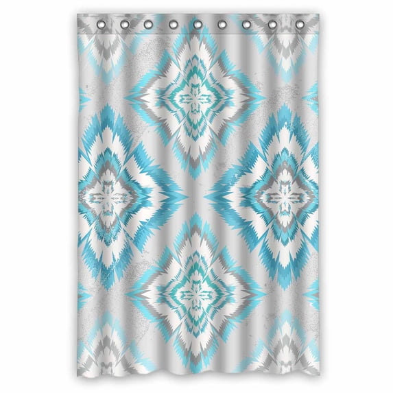PKQWTM Abstract geometric aztec pattern Colorful ikat WaterProof Polyester Fabric Shower Curtain Size 48x72 Inches