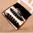 thumbnail image 1 of PKQWTM Acoustic guitar on black Chair Pads Chair Mat Seat Cushion Chair Cushion Floor Cushion Size 16x16 inches, 1 of 1
