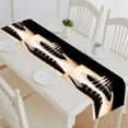 thumbnail image 1 of PKQWTM Acoustic guitar on black Cotton and Linen Table Runner Kitchen Dining Room Supplies Size 16x72 Inch, 1 of 1