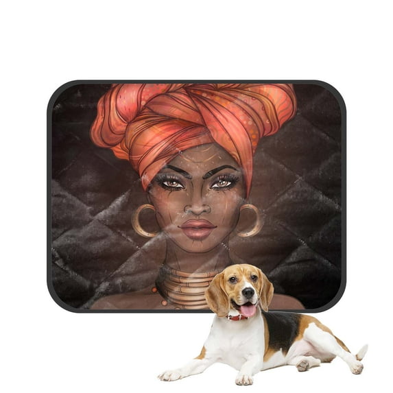 PKQWTM African American pretty girl Pet Dog Cat Bed Pee Pads Mat Cushion Potty Dogs Blankets Crate Bed Kennel 36x48 inch