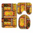 thumbnail image 1 of PKQWTM African Pattern 3 Piece Bathroom Rugs Set Bath Rug Contour Mat and Toilet Lid Cover, 1 of 2