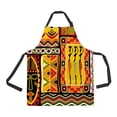thumbnail image 1 of PKQWTM African Pattern Unisex Adjustable Bib Apron with Pockets for Commercial Restaurant and Home Kitchen Use, 1 of 1