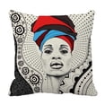 thumbnail image 1 of PKQWTM African Woman African Turban Bed Decor Pillow Cases Zippered Cushion Cover Size 16x16 Inches, 1 of 1