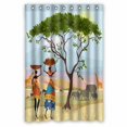 thumbnail image 1 of PKQWTM African Women In Mountain Landscape WaterProof Polyester Fabric Shower Curtain Size 48x72 Inches, 1 of 1