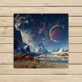 thumbnail image 1 of PKQWTM Alien Planet With A Moon And Mountains Microfiber Bath Towels Bathroom Body Shower Towel Size 13x13 Inches, 1 of 1