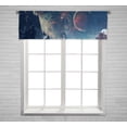 thumbnail image 1 of PKQWTM Alien Planet With A Moon And Mountains Window Curtain Valance Rod Pocket 54x18 inch, 1 of 1