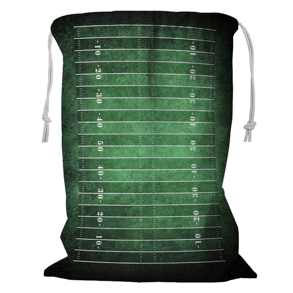 PKQWTM American Football Field Storage Basket Laundry Bag with Drawstring Size 24x32 Inch