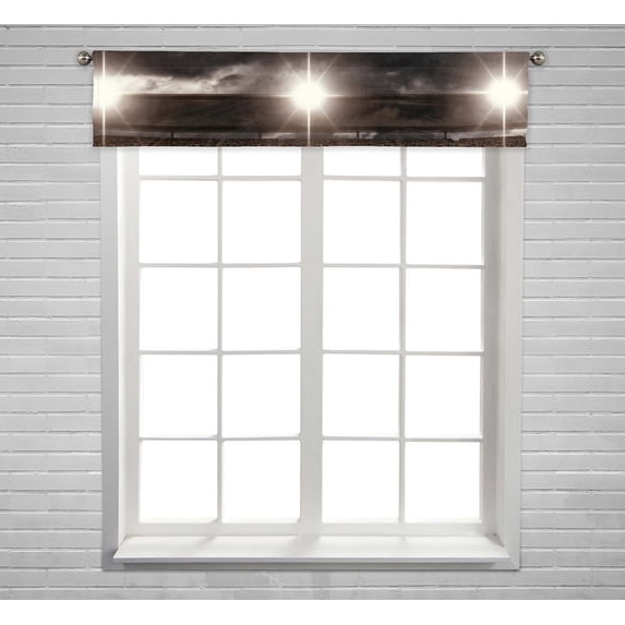 PKQWTM American football satdium Window Curtain Valance Rod Pocket 54x12 inch