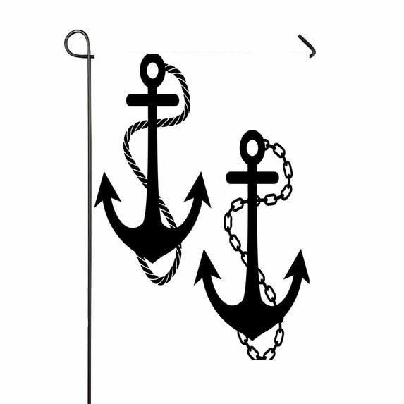 PKQWTM Anchor Chain Rope Yard Decor Home Garden Flag Size 12x18 Inches
