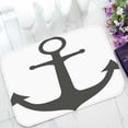 thumbnail image 1 of PKQWTM Anchor Icon Black White Home Decor Floor Mat Area Rug Doormat Size 15.7x23.6 Inches, 1 of 1