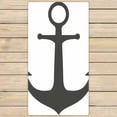 thumbnail image 1 of PKQWTM Anchor Icon Black White Microfiber Bath Towels Bathroom Body Shower Towel Size 30x56 Inches, 1 of 1