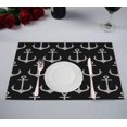 thumbnail image 1 of PKQWTM Anchors Marine Style Kitchen Dining Table Mats Placemats Size 12x18 Inches, Set of 2 Pieces, 1 of 2