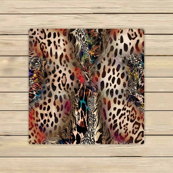 PKQWTM Animal print leopard Microfiber Bath Towels Bathroom Body Shower Towel Size 13x13 Inches