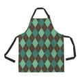 thumbnail image 1 of PKQWTM Argyle Abstract Pattern Unisex Adjustable Bib Apron with Pockets for Commercial Restaurant and Home Kitchen Use, 1 of 1
