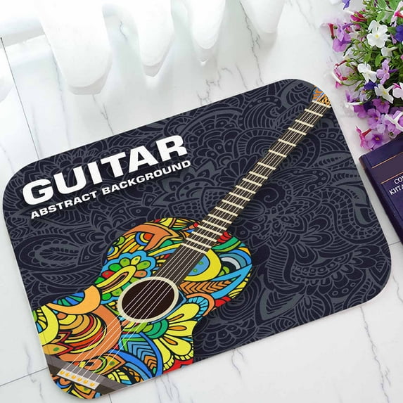 PKQWTM Art Classic Guitar Home Decor Floor Mat Area Rug Doormat Size 15.7x23.6 Inches