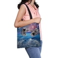 thumbnail image 1 of PKQWTM Astronaut Spaceman Outer Space Moon Planet Solar System Universe Canvas Shoulder Bags Handbags Tote Bags Shopping Bag, 1 of 2