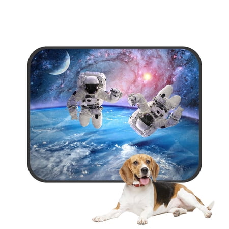 PKQWTM Astronaut Spaceman Outer Space Moon Planet Solar System Universe Pet Dog Cat Bed Pee Pads Mat Cushion Potty Dogsblankets Crate Bed Kennel 14x18 inch