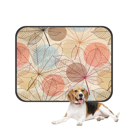 PKQWTM Autumn Leaves In A Retro Style Pet Dog Cat Bed Pee Pads Mat Cushion Potty Dogs Blankets Crate Bed Kennel 28x36 inch