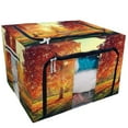 thumbnail image 1 of PKQWTM Autumn Park Scene Fall Trees and Leaves Storage Bag Clear Window Storage Bins Boxes Large Capacity Foldable Stackable Organizer With Steel Metal Frame For Bedding,Clothes,Closets, Bedrooms, 1 of 3