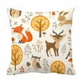 thumbnail image 1 of PKQWTM Autumn forest cute animals Bed Decor Pillow Cases Zippered Cushion Cover Size 18x18 Inches, 1 of 1