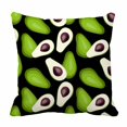 thumbnail image 1 of PKQWTM Avocado Pattern Tile Green Vegetable Bed Decor Pillow Cases Zippered Cushion Cover Size 18x18 Inches, 1 of 1